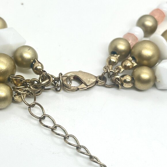 PLUNDER MULTI STRAND LAYER POP ART NECKLACE BEADS STRIPE PENDANT ORANGE PINK - Picture 16 of 16